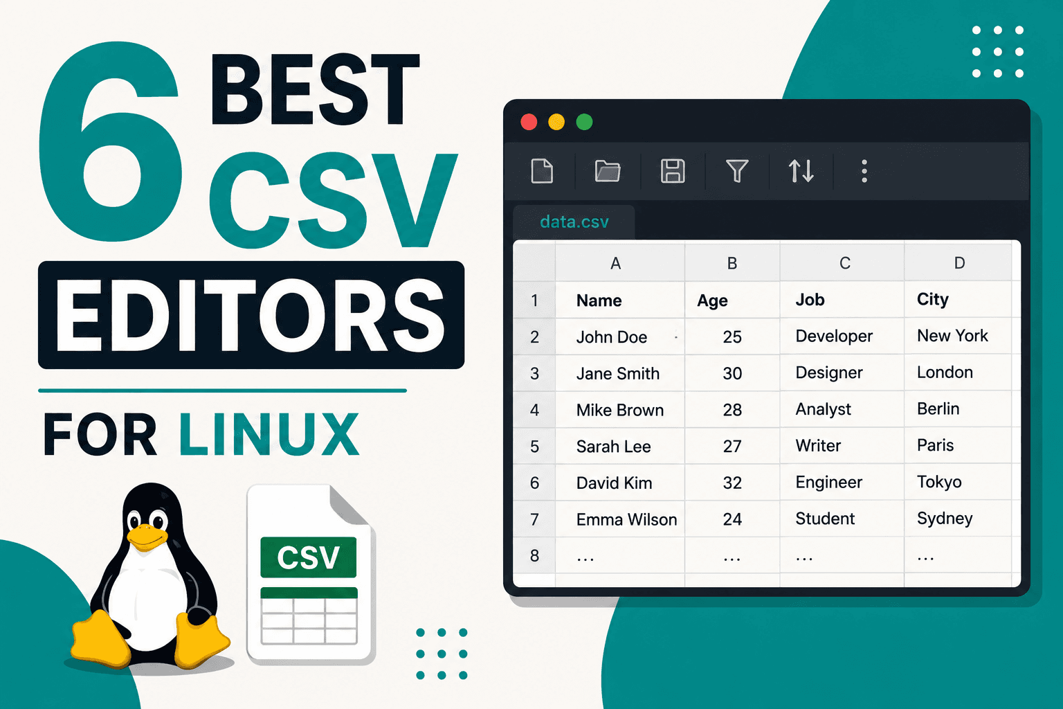 6 Best CSV Editors for Linux in 2026 (GUI & Terminal)