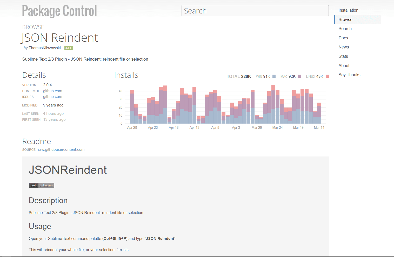 JSON Reindent for Sublime Text