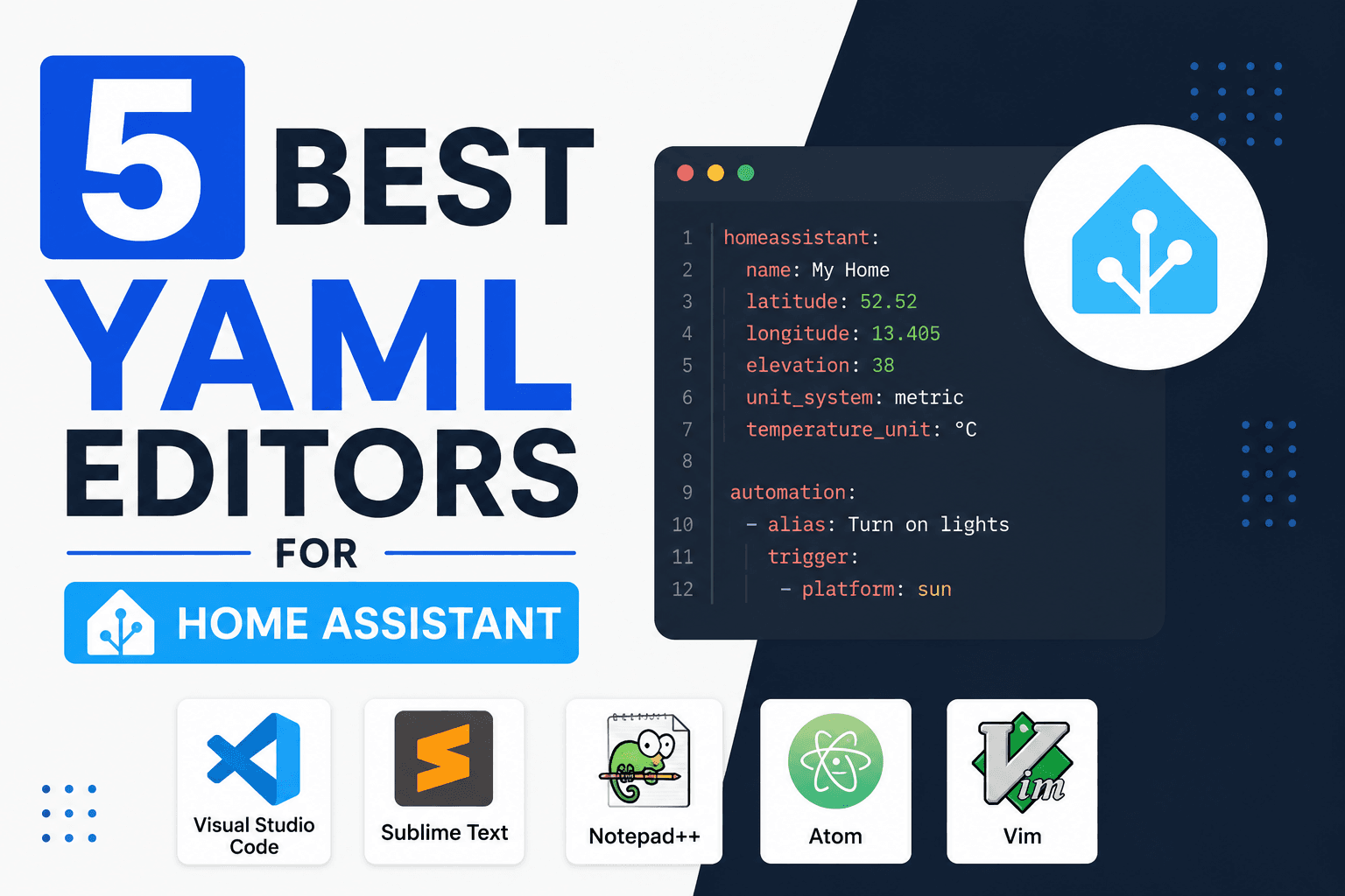 5 Best YAML Editors for Home Assistant in 2026 (Config Editing)