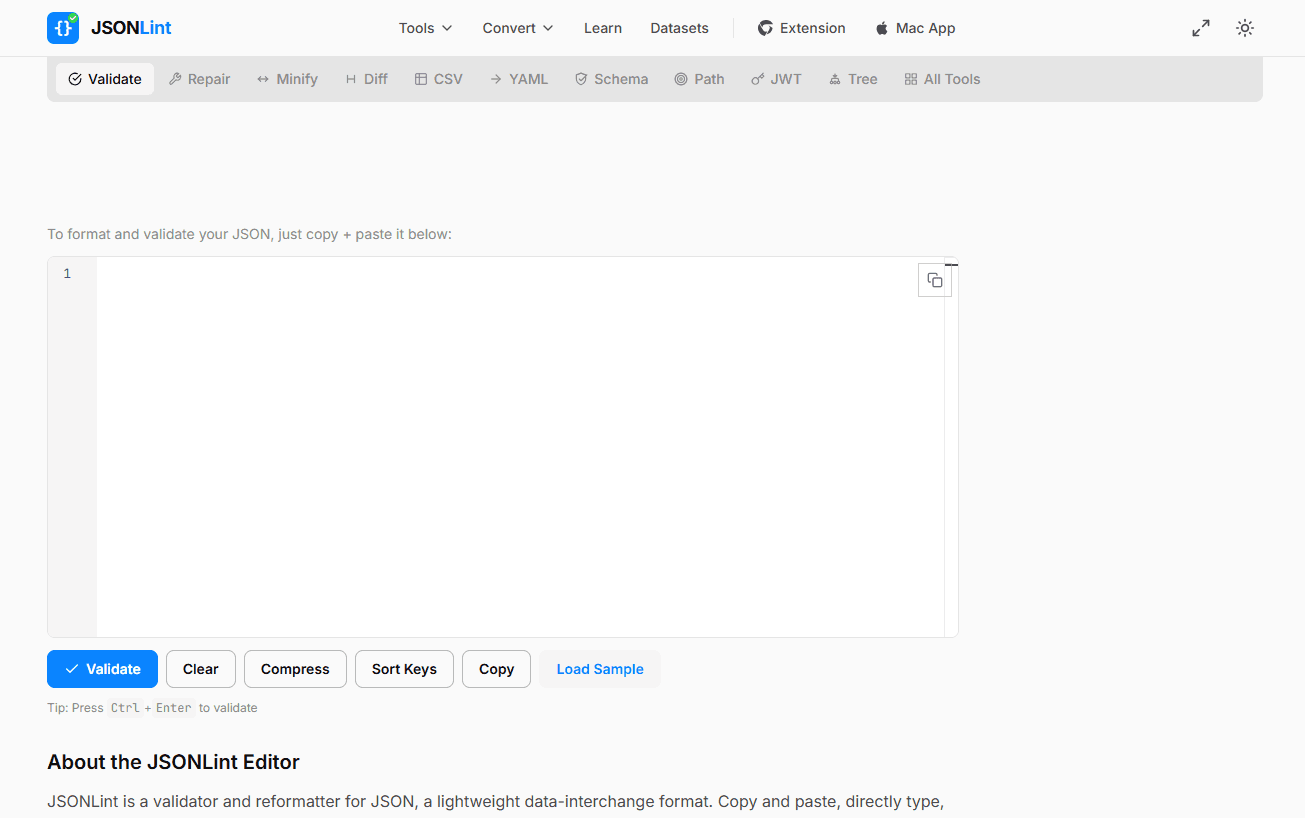 JSONLint JSON Validator