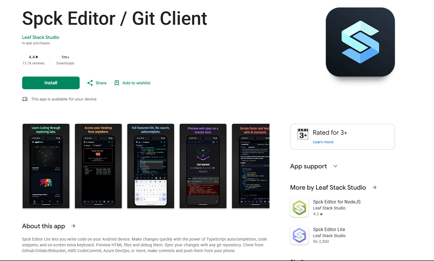 Spck editor on Android