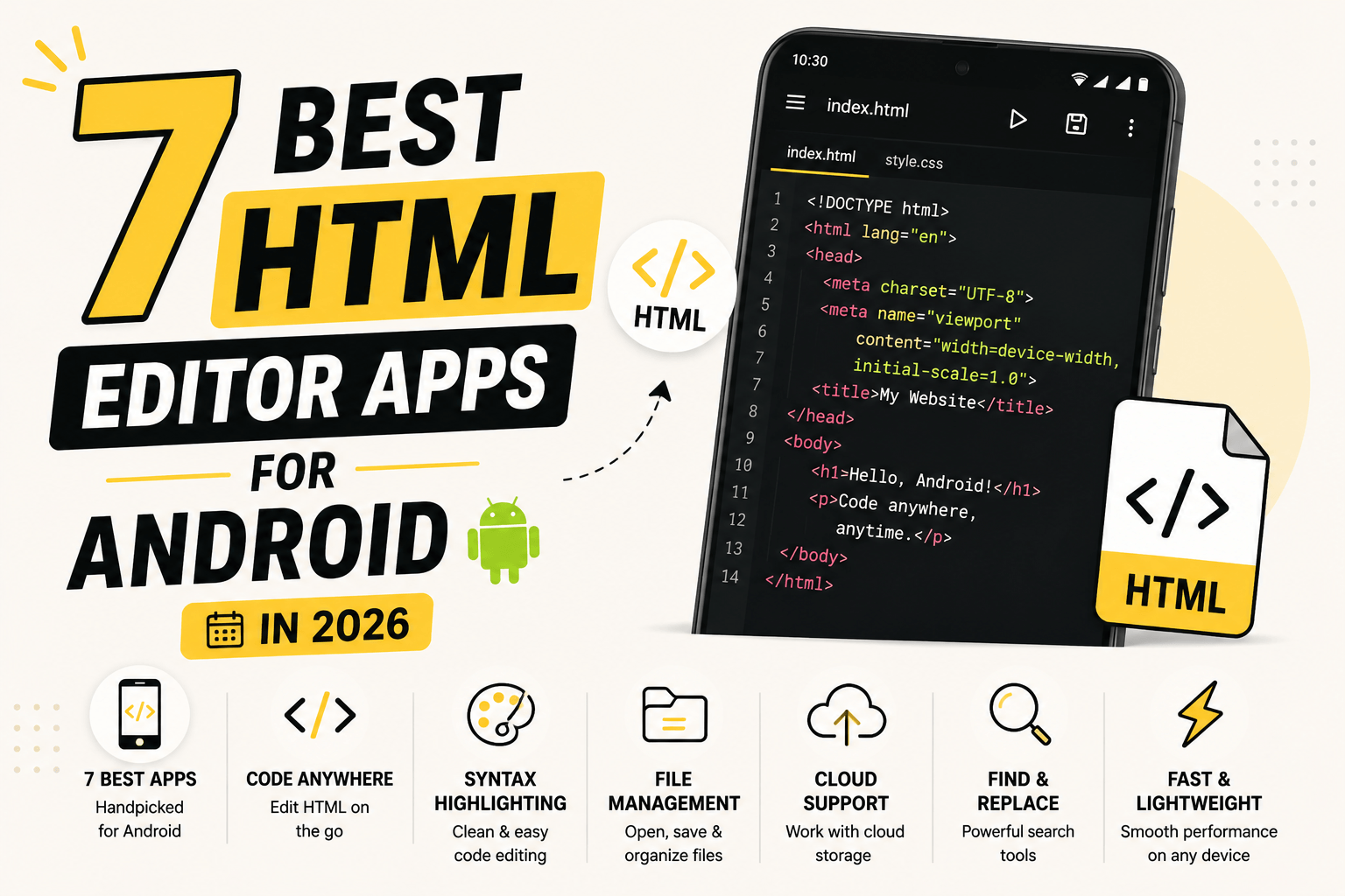 7 Best HTML Editor Apps for Android in 2026 (Ranked and Reviewed)