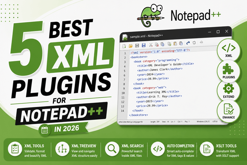 5 Best XML Plugins for Notepad++ in 2026 (Tested & Ranked)