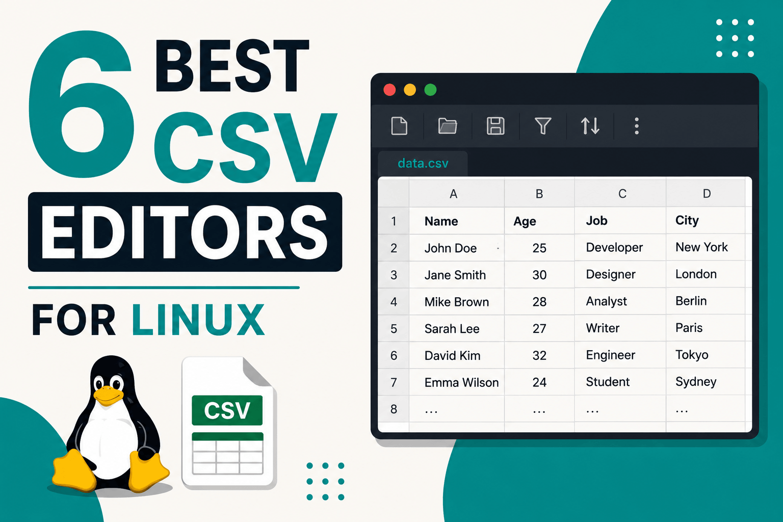 6 Best CSV Editors for Linux in 2026 (GUI & Terminal)