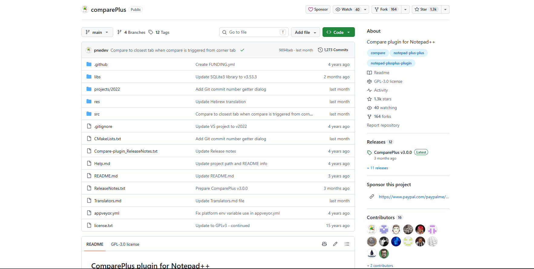 ComparePlus plugin for Notepad++