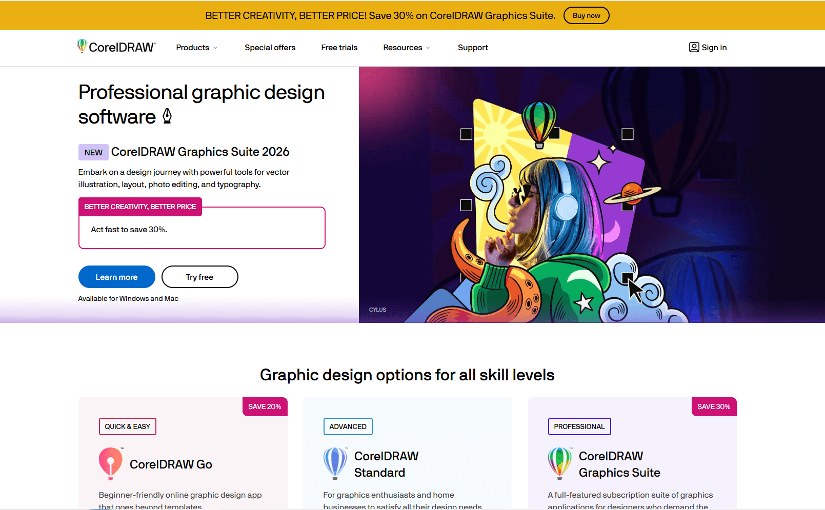 CorelDRAW SVG editor on Windows