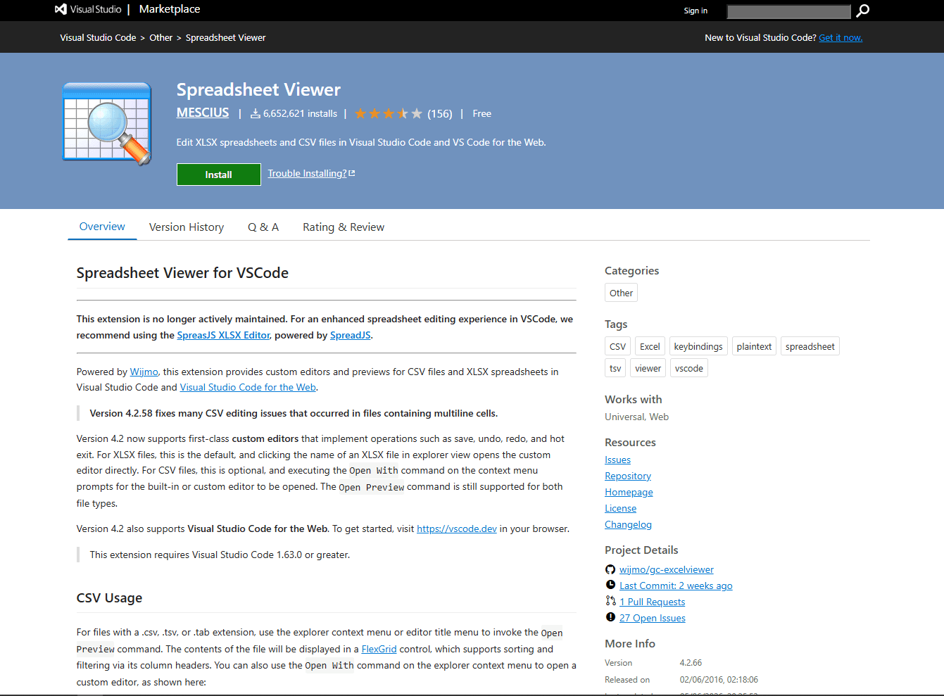 Excel Viewer extension