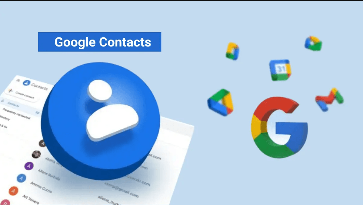 Google Contacts managing imported VCF contacts in a Windows browser