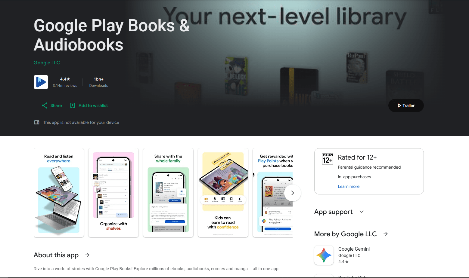 Google Play Books on Chromebook