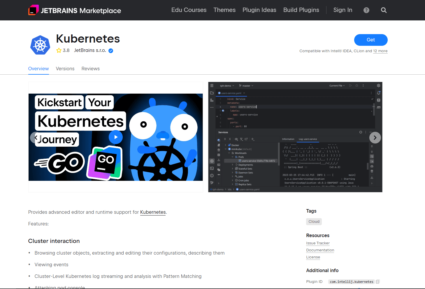 Kubernetes Plugin for IntelliJ