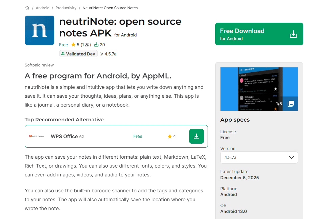 Neutrinote App