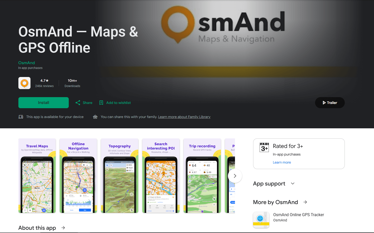 OsmAnd editing and navigating a GPX route on Android
