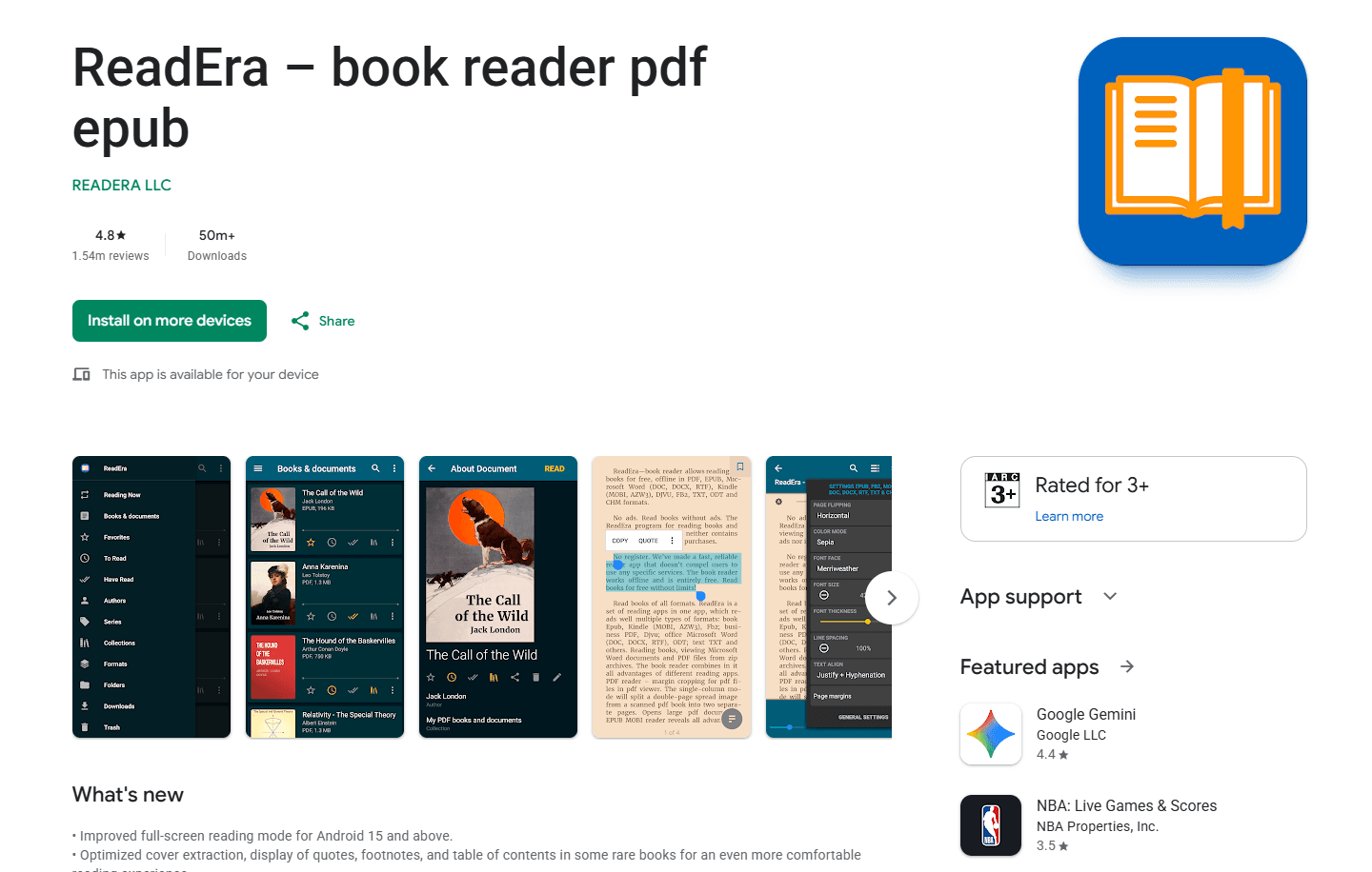 ReadEra on Chromebook