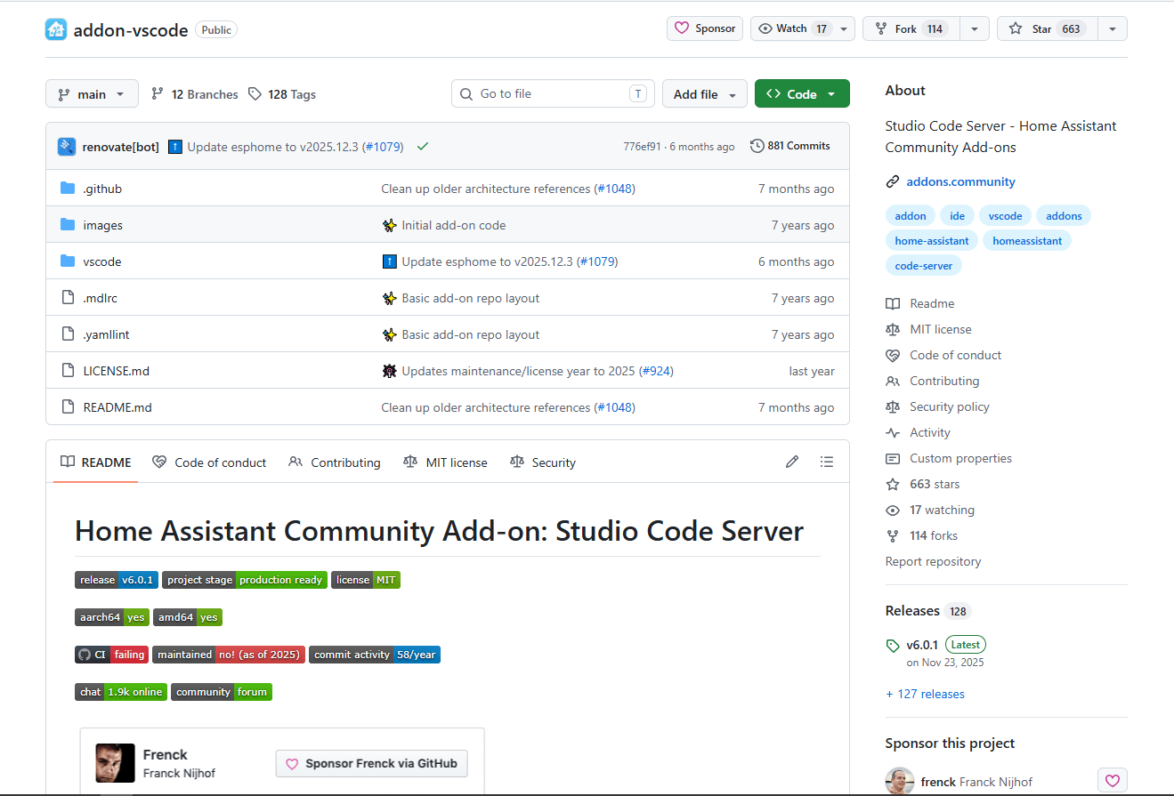 Studio Code Server in Home Assistant