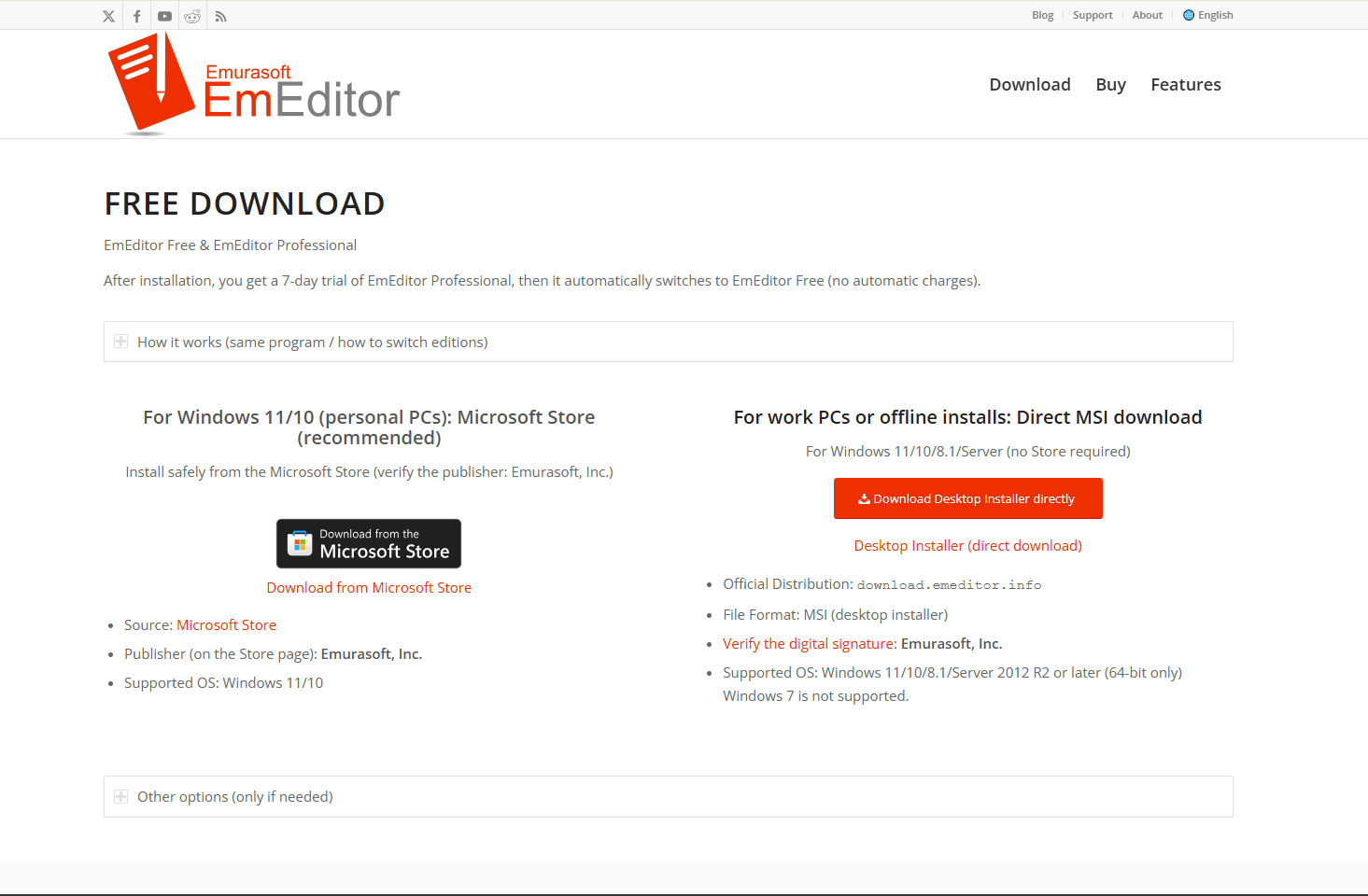 EmEditor Professional CSV tools on Windows